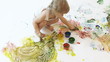 boy painter in the studio