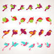 Vector: Set of different vector birds icons Set of different vector birds icons