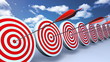targets and arrows red sky