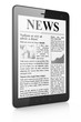 Illustration: Digital news on tablet pc computer screen Digital news on tablet pc computer screen