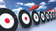 targets and arrows black sky