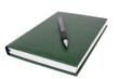 notebook and pen isolated