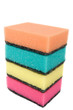 stack of sponges isolated