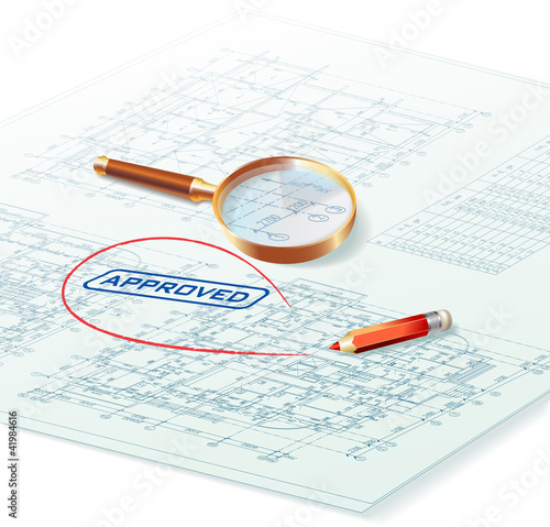Vector: Architectural background. Part of architectural project Architectural background. Part of architectural project