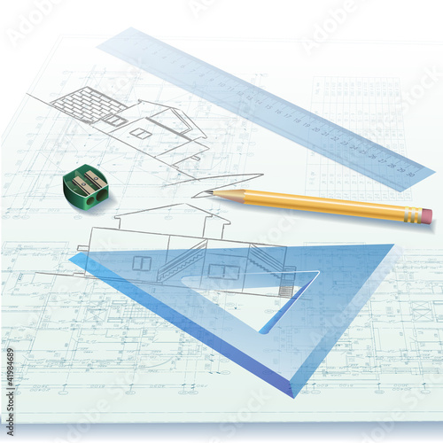 Vector: Architectural background. Part of architectural project Architectural background. Part of architectural project