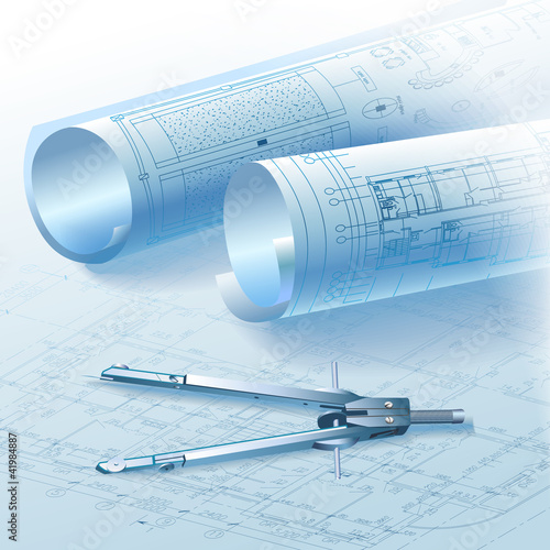 Vector: Architectural background. Part of architectural project Architectural background. Part of architectural project