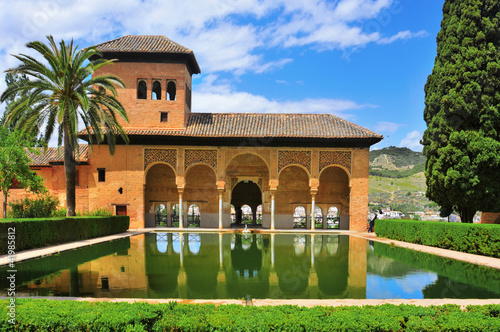 Photo: Partal Palace in La Alhambra in Granada, Spain Partal Palace in La Alhambra in Granada, Spain