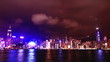 Hong Kong skyline at night. time lapse