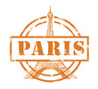 stamp with Eiffel Tower