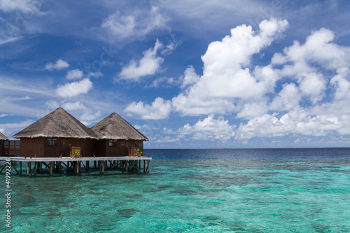 Photo: Beautiful lagoon and water villas,Maldives Beautiful lagoon and water villas,Maldives