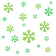 Fond de flocons vert clair et foncé