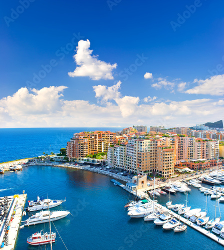 Photo: panoramic view of marina with beautiful blue sky panoramic view of marina with beautiful blue sky