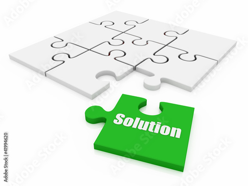 Illustration: solution puzzle solution puzzle