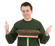 Gardener with a thumbs up sign