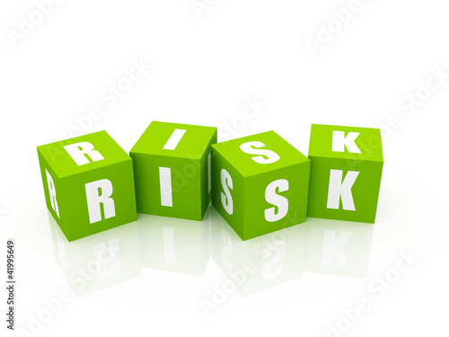 Illustration: Risk Blocks isolated on white Risk Blocks isolated on white