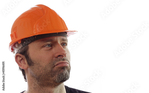 Photo: Construction worker on white Construction worker on white
