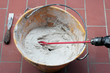 bucket with tile glue