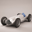 Illustration: Antique Racing Car Silver Antique Racing Car Silver