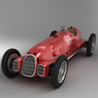 Illustration: Antique Racing Car Red Antique Racing Car Red