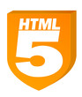 HTML5 Orange on White