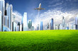 avion sur la ville