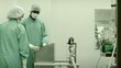 People, staff and lab researchers in biotech industry