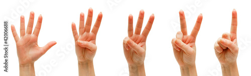 Photo: Hands, fingers and numbers. Hands, fingers and numbers.