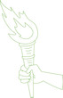 Olympic Games torch in green