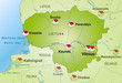 Map of Lithuania and neighboring countries