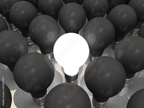 Illustration: 3d model of bulbs 3d model of bulbs