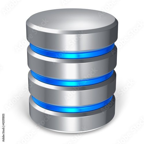 Illustration: Hard disk and database icon Hard disk and database icon
