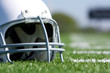 American Football Helmet on Field