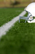 American Football Helmet on Field