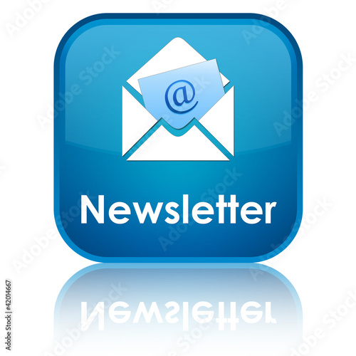 Illustration: "Newsletter" glossy button "Newsletter" glossy button