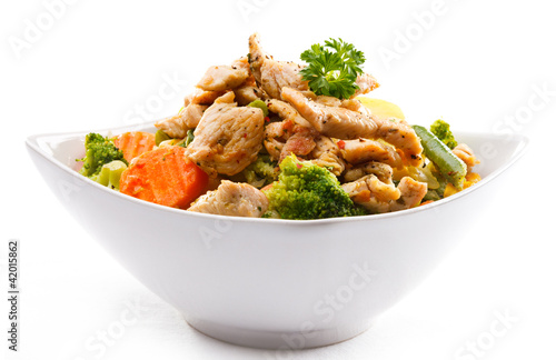 Foto: Roasted meat and vegetables Roasted meat and vegetables