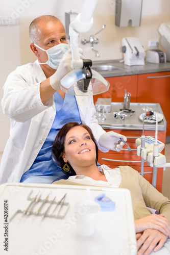 Photo: Woman patient at dentist surgery Woman patient at dentist surgery
