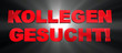 3D Nebelschrift - KOLLEGEN GESUCHT