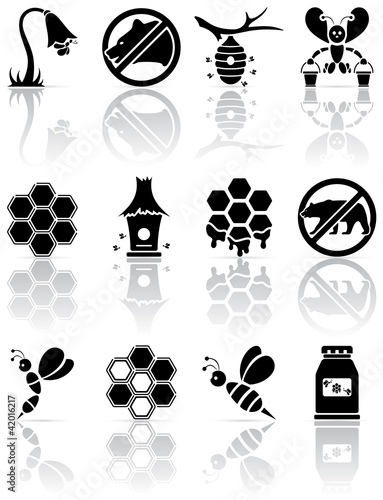Vector: Bee icons Bee icons