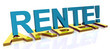 3D Gegensätzlich - RENTE - ARBEIT