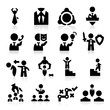 Executive icons set Elegant series