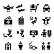 Vecteur : Airport icons set Elegant series Airport icons set Elegant series