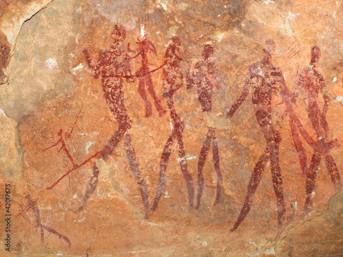 Photo: Bushmen rock painting, South Africa Bushmen rock painting, South Africa