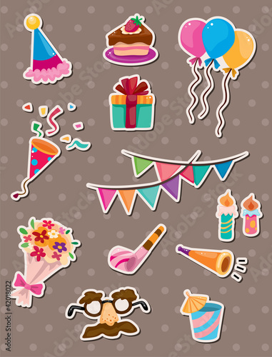 Vector: birthday stickers birthday stickers