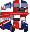 British Union Jack Flag Bus