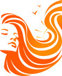 Girl and sun