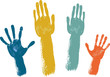Vector: Voting hands Voting hands