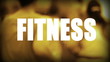 Video: Schriftzug Fitness - Läufer im Hintergrund Schriftzug Fitness - Läufer im Hintergrund