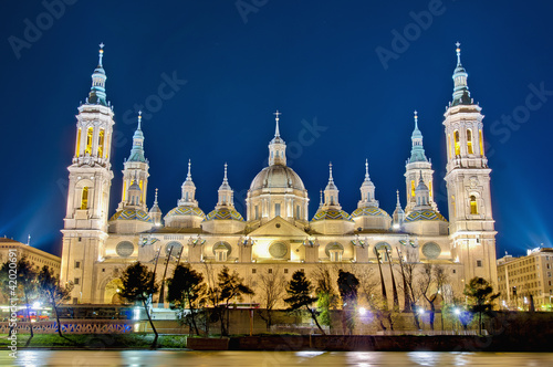 Photo: Our Lady of the Pillar Basilica at Zaragoza, Spain Our Lady of the Pillar Basilica at Zaragoza, Spain