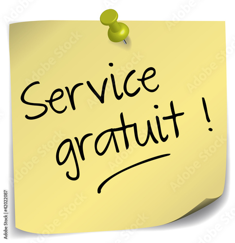 Illustration: post-it ; service gratuit post-it ; service gratuit