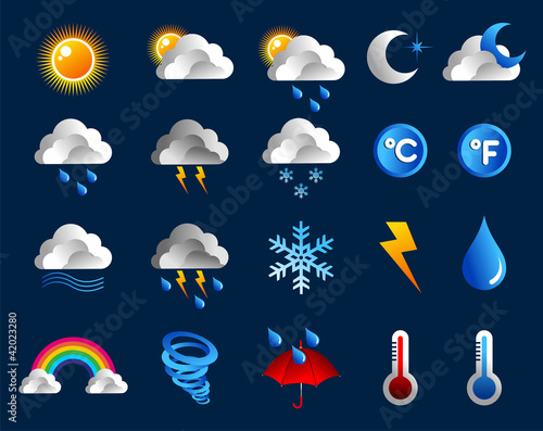 Vektor: Weather icons set Weather icons set